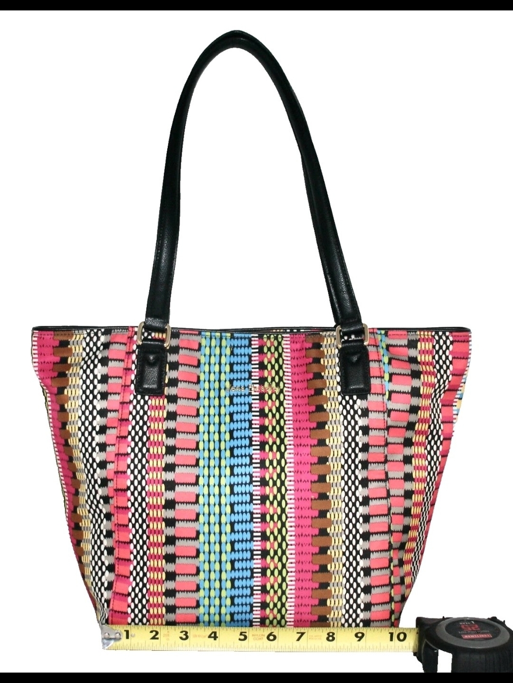 VERA BRADLEY Ella Zip Tote in Cha Cha Bright Multicolor Geometric Print NWOT - Picture 5 of 7